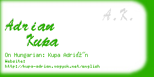 adrian kupa business card
